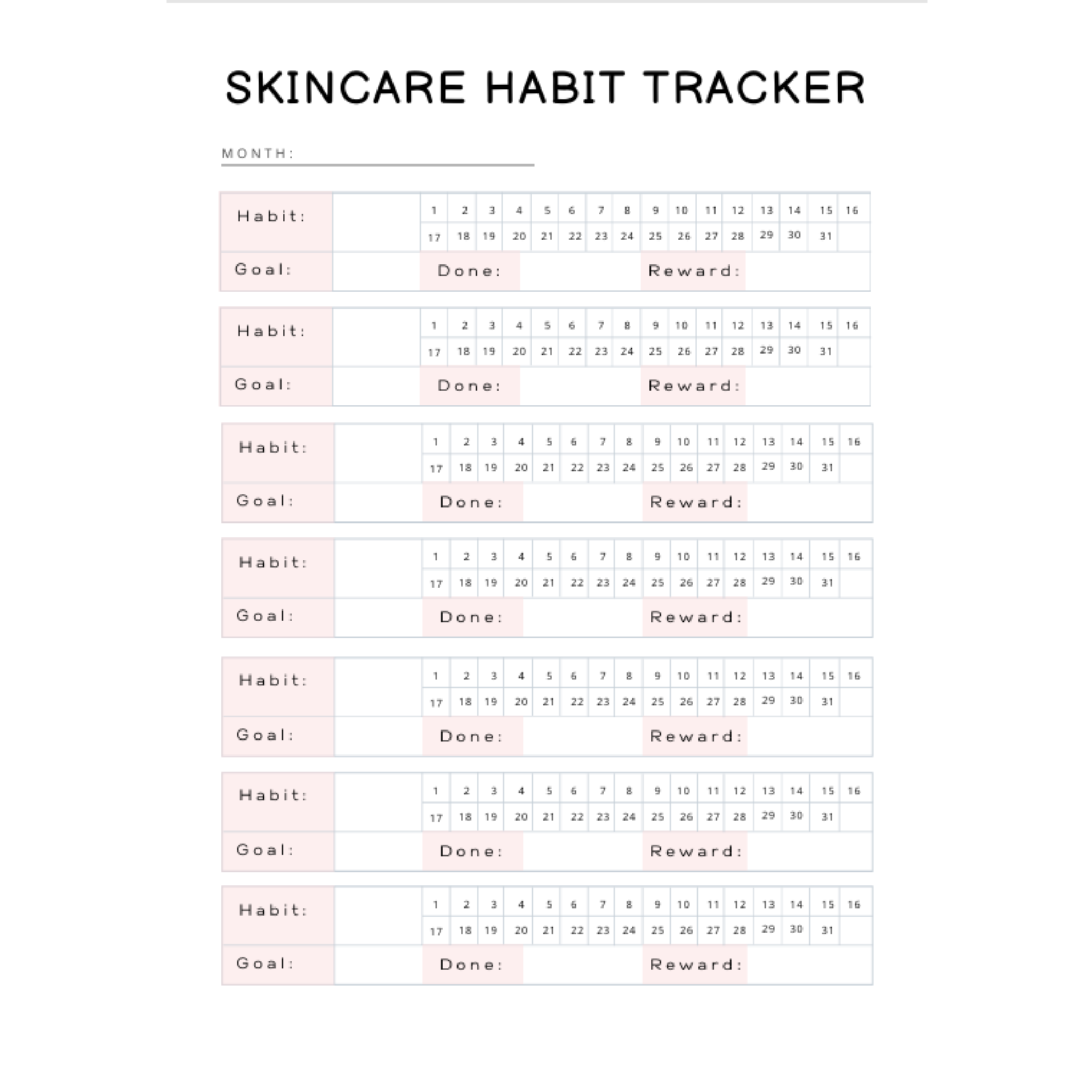 Self Care Planner Bundle 1