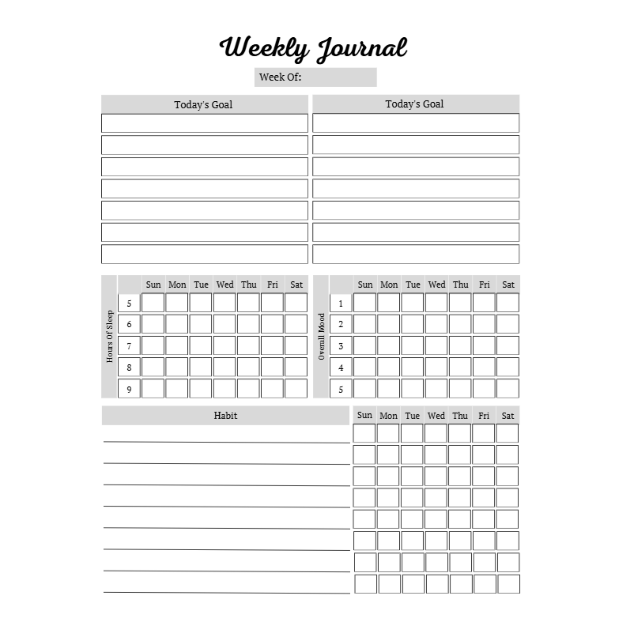Self Care Planner Bundle 7