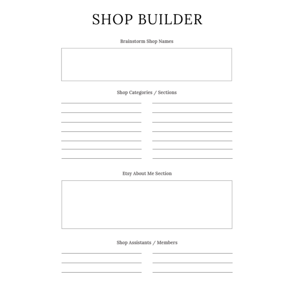Etsy Shop Planner Bundle