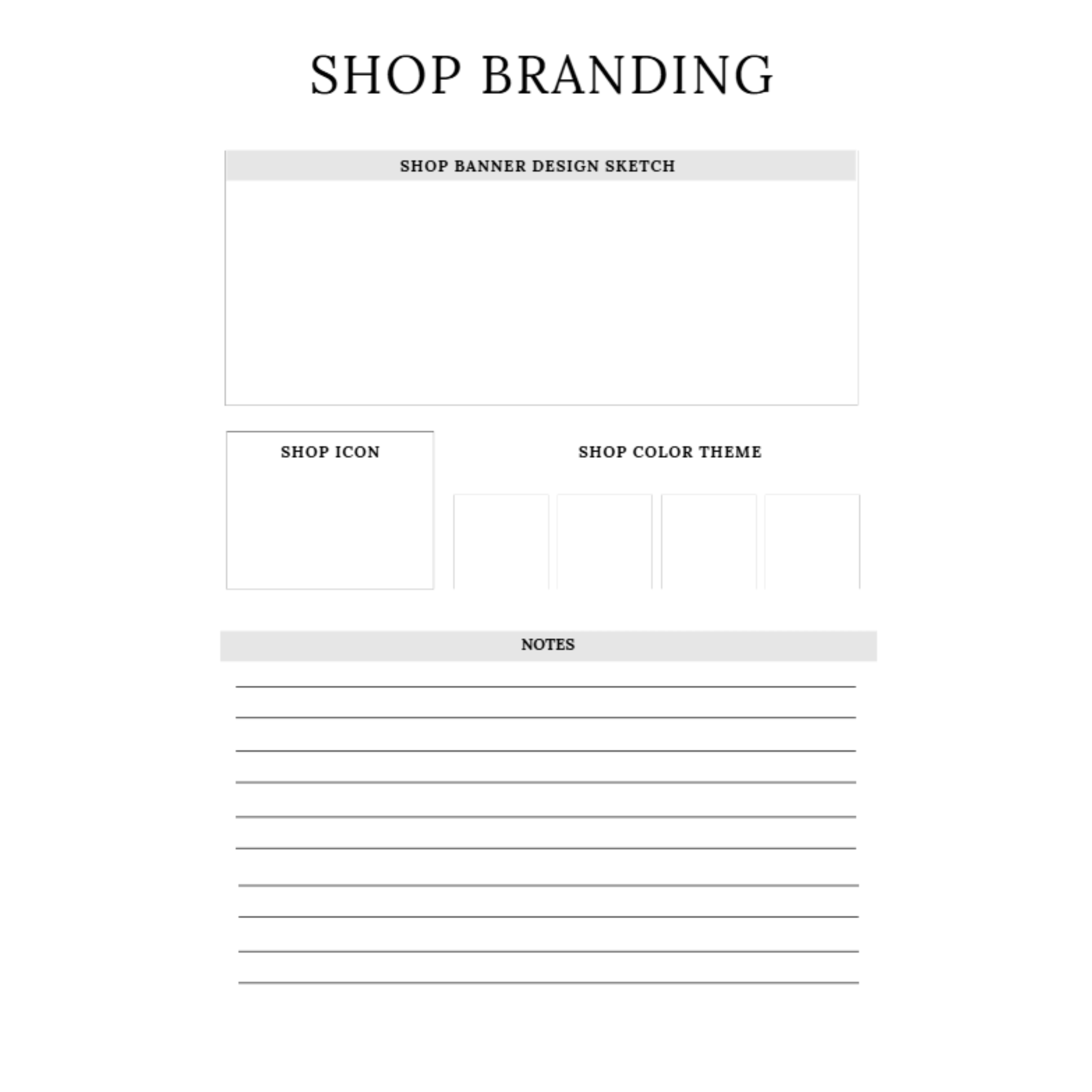 Etsy Shop Planner Bundle