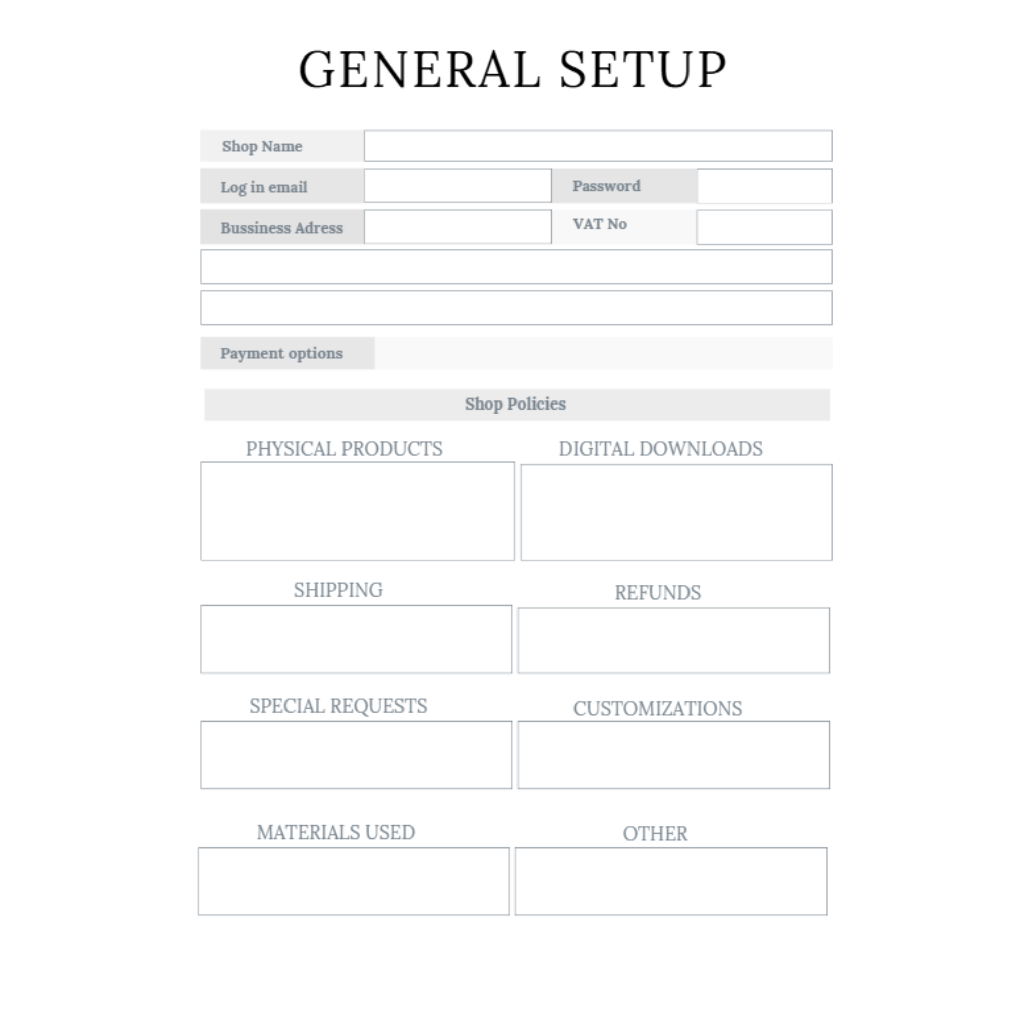 Etsy Shop Planner Bundle