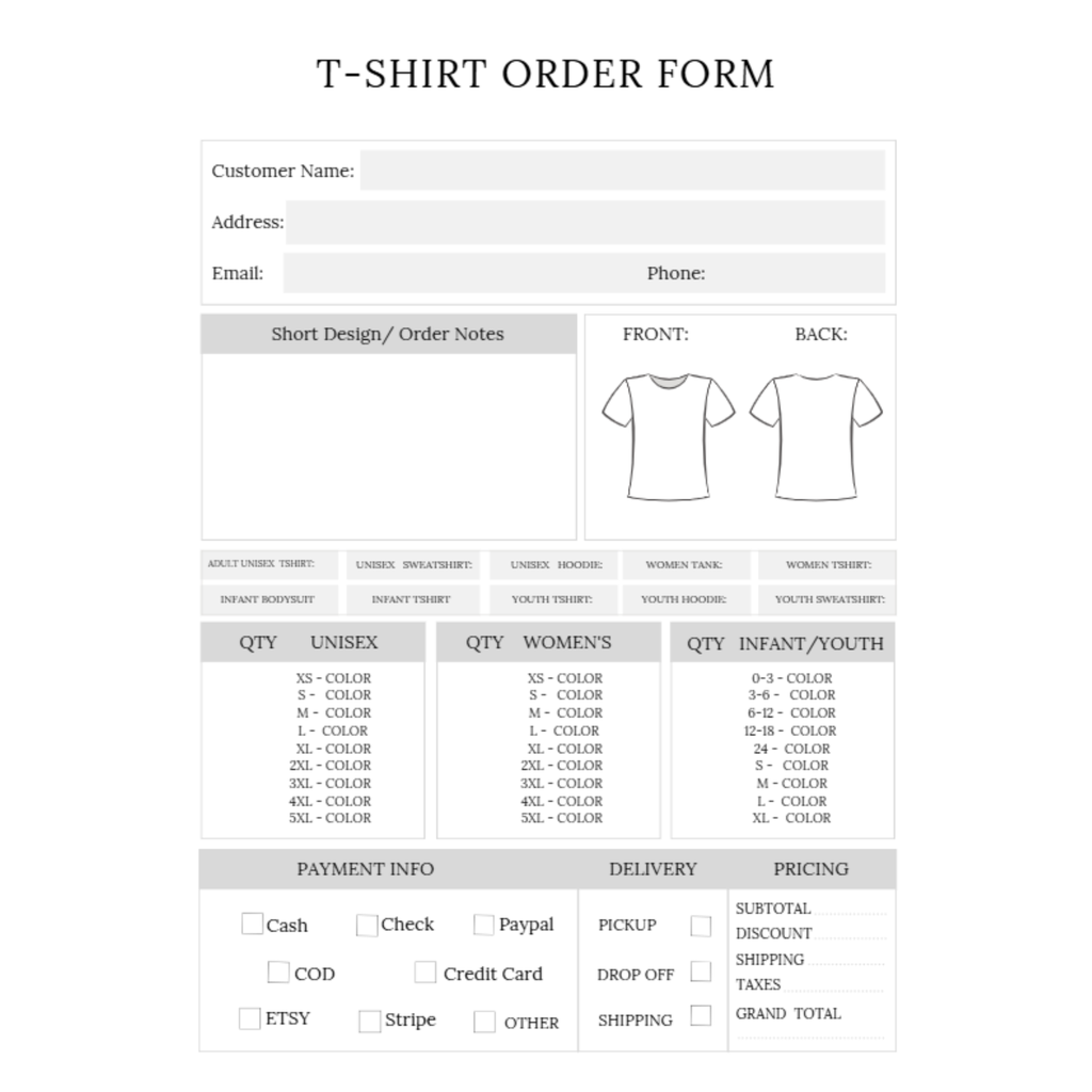 Order Forms Bundle