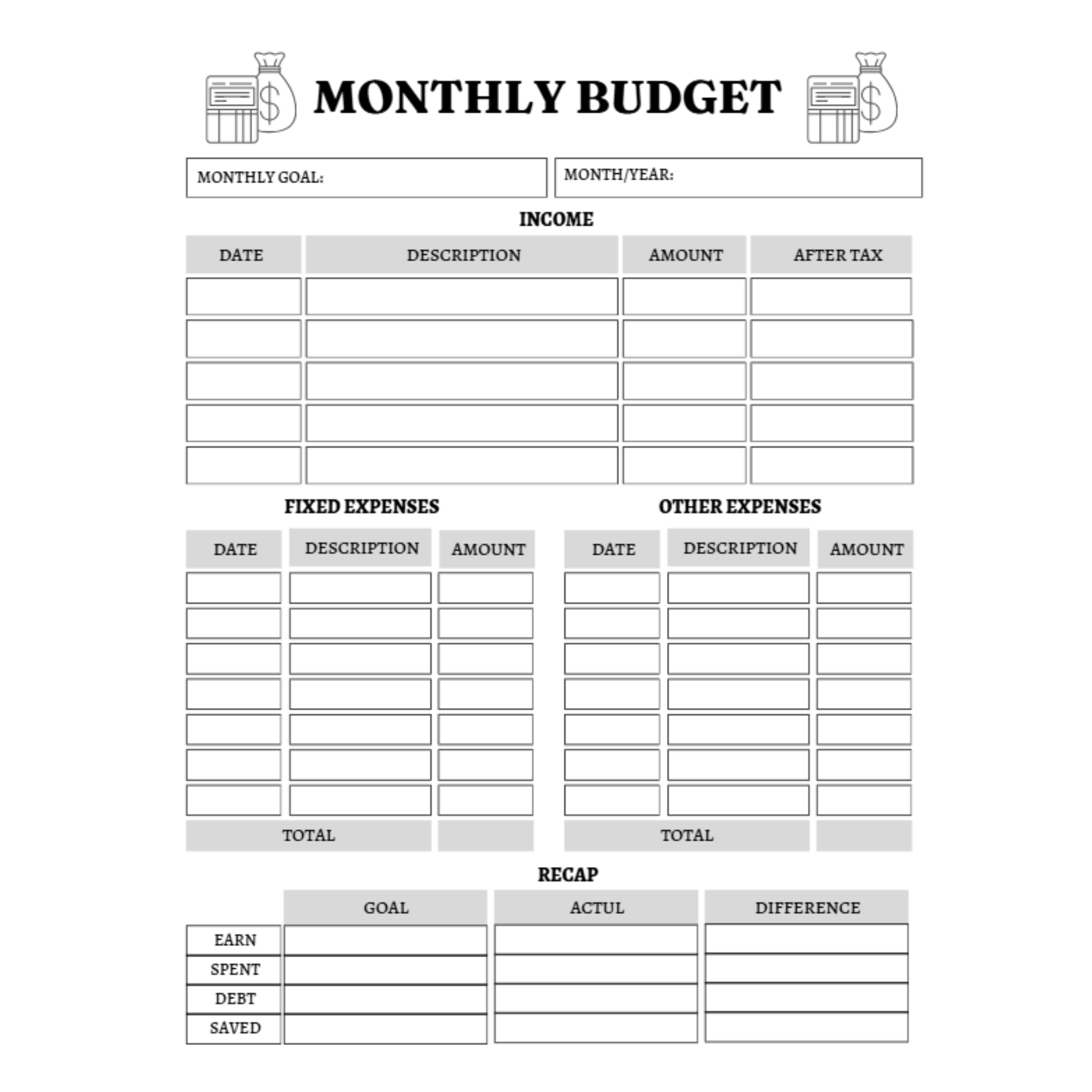 Budget Planner Bundle 12