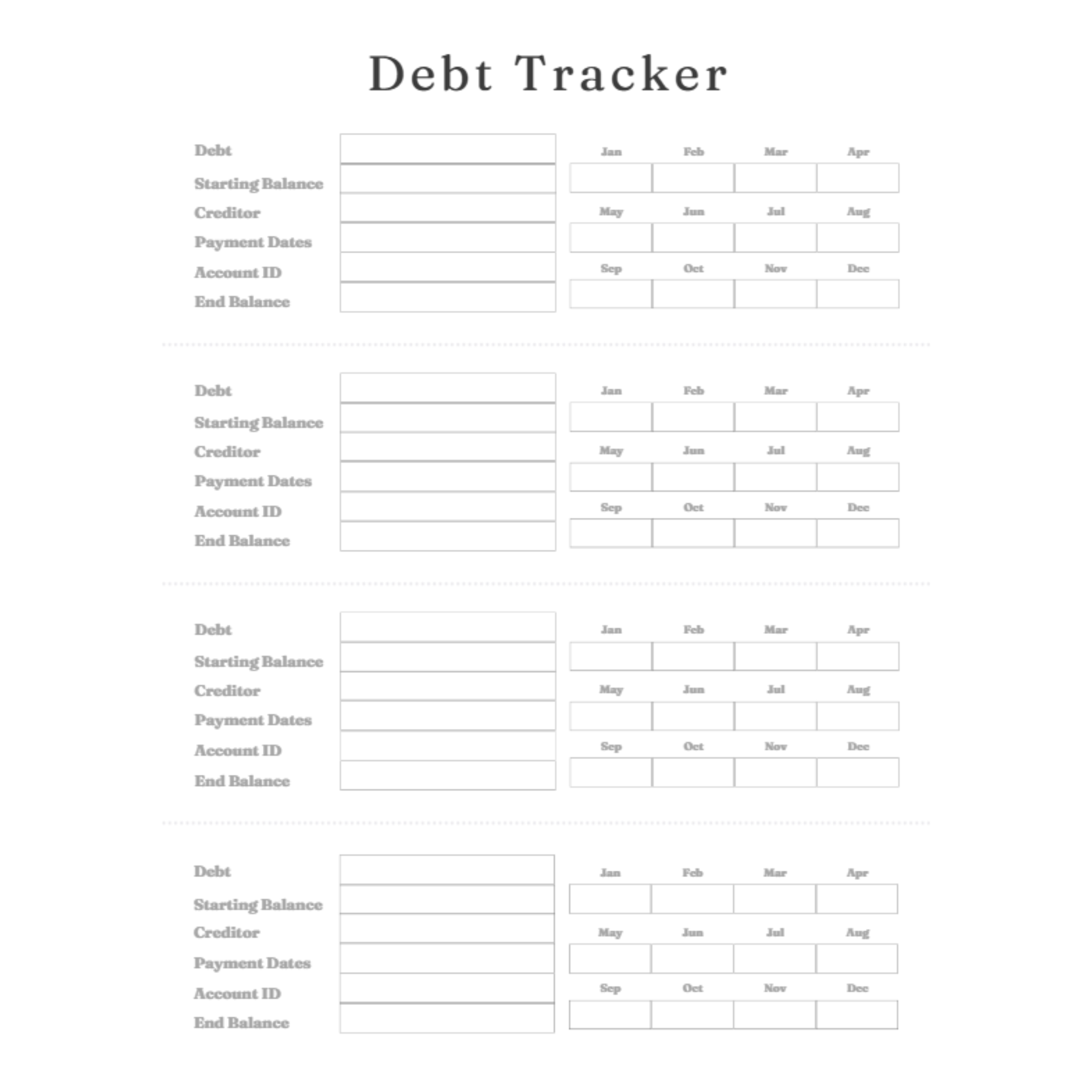 Debt Trackers Bundle