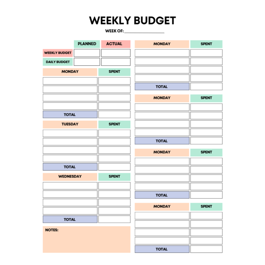 Rainbow Budget Planner Bundle 14