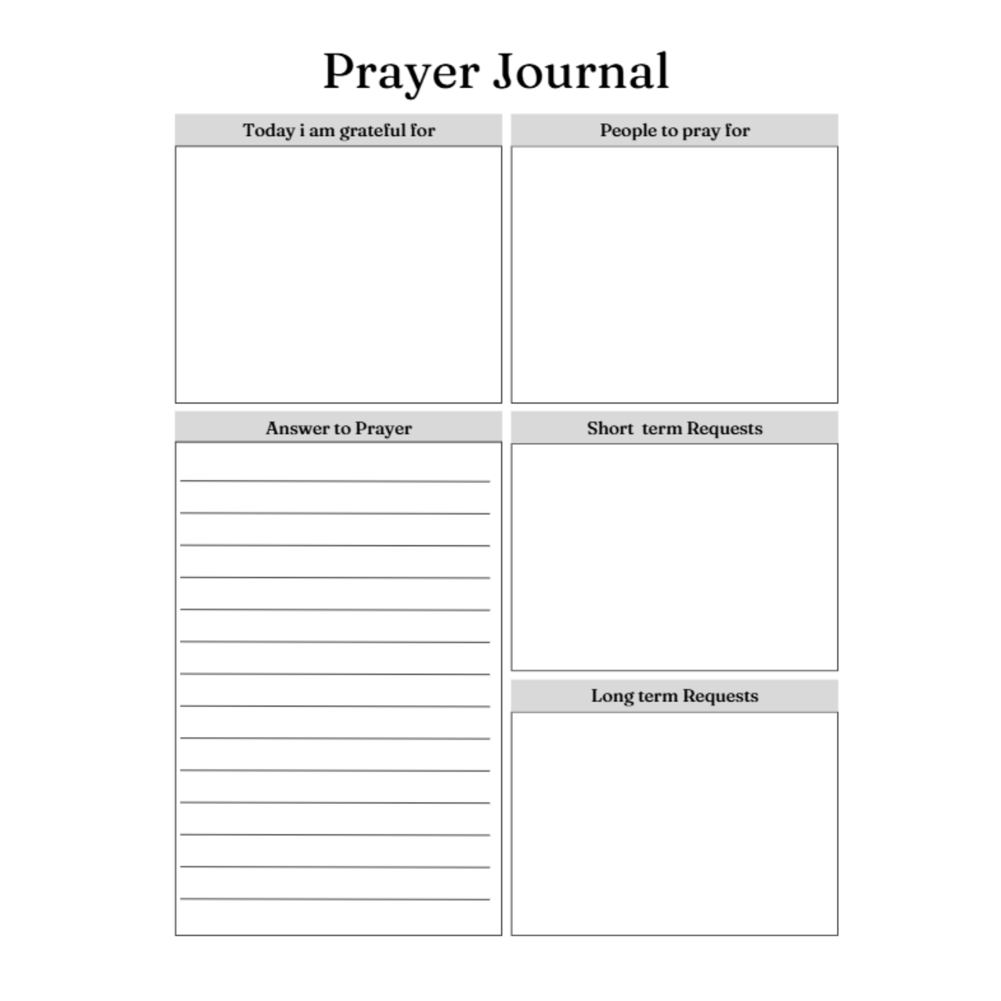 Prayer Journal Bundle 15