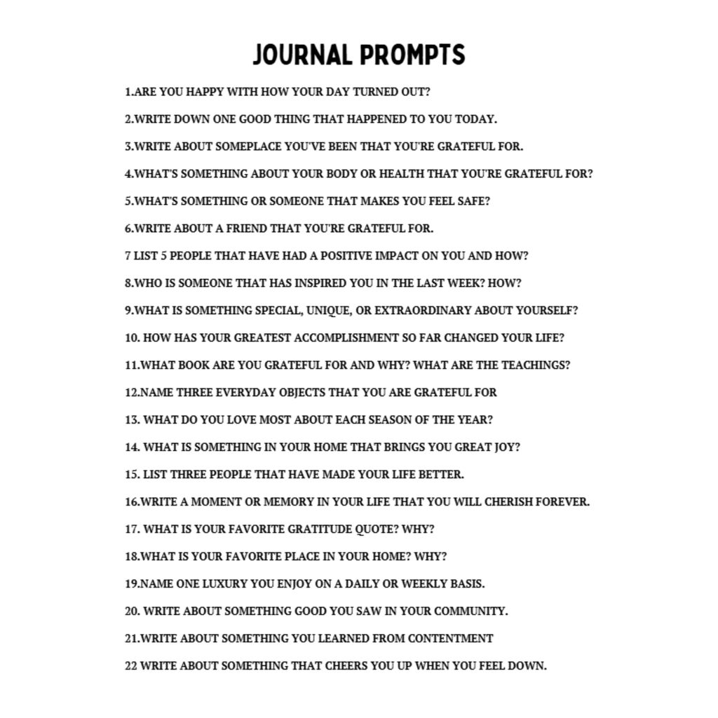 120 Gratitude Journal Prompts Bundle