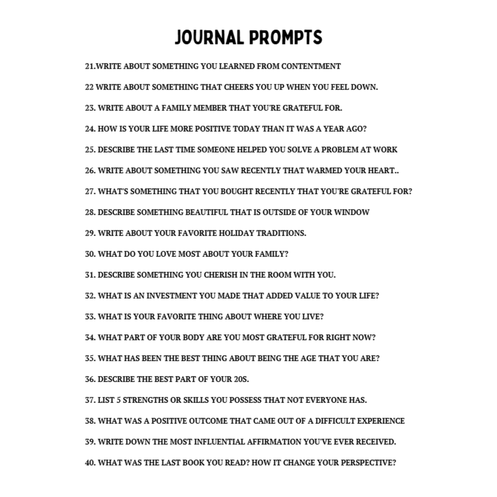 120 Gratitude Journal Prompts Bundle