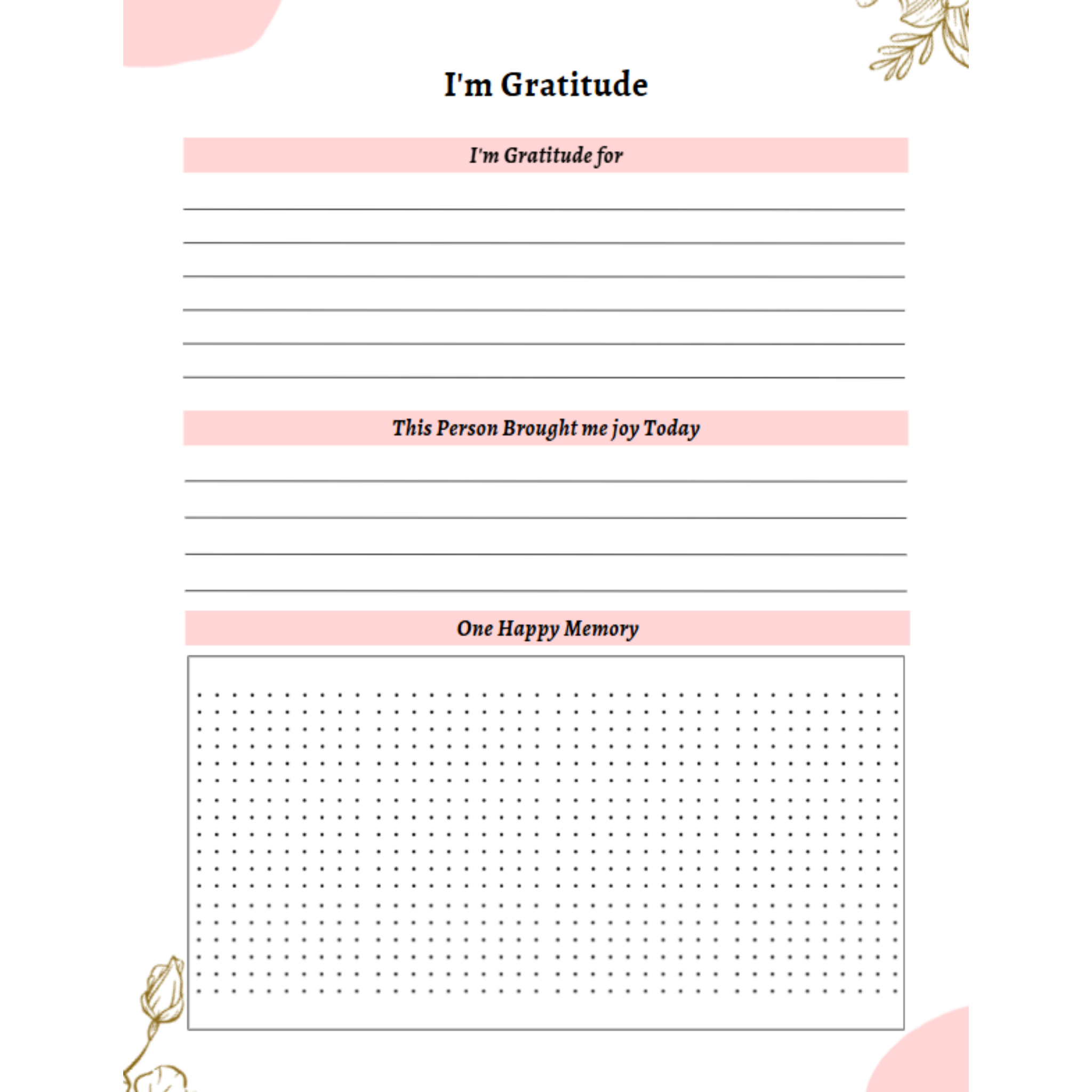 Gratitude Journal with Prompts Bundle