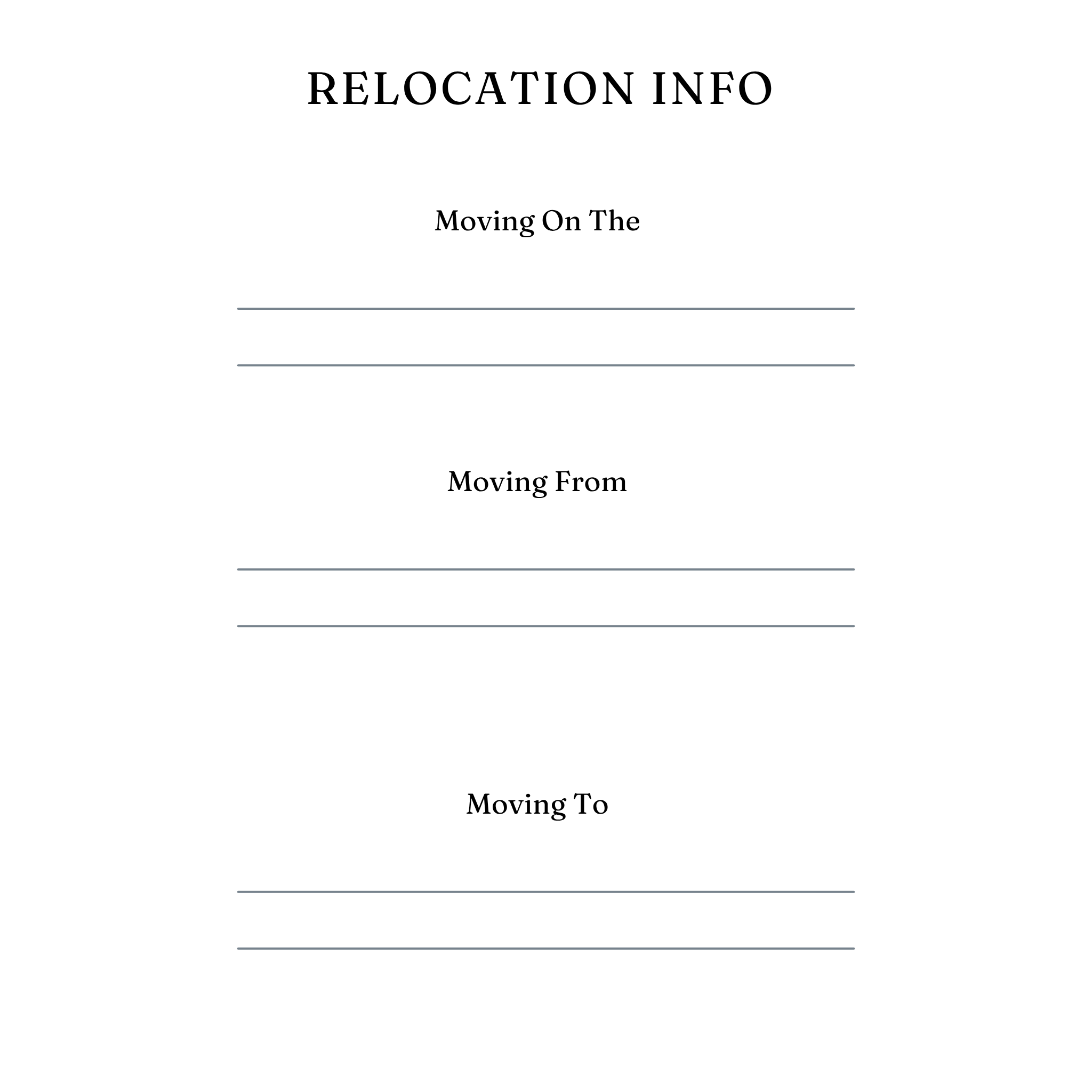 Relocation Planner Bundle