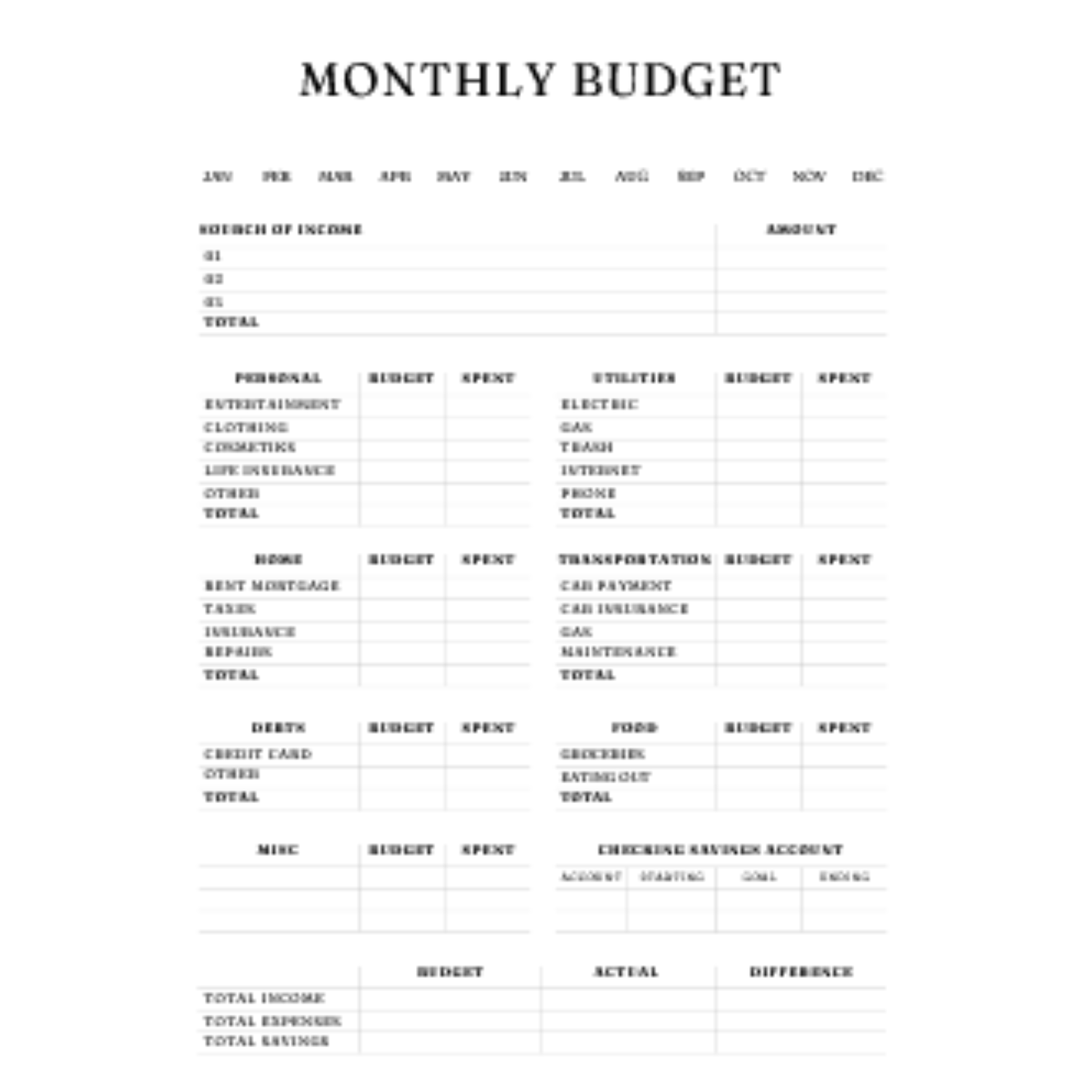 Household Management Bundle