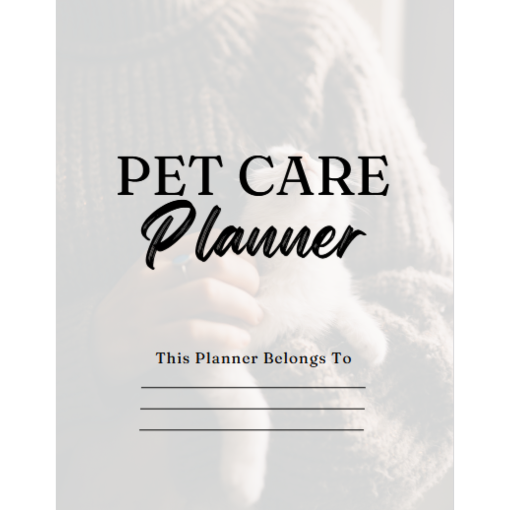 Pet Care Planner Bundle