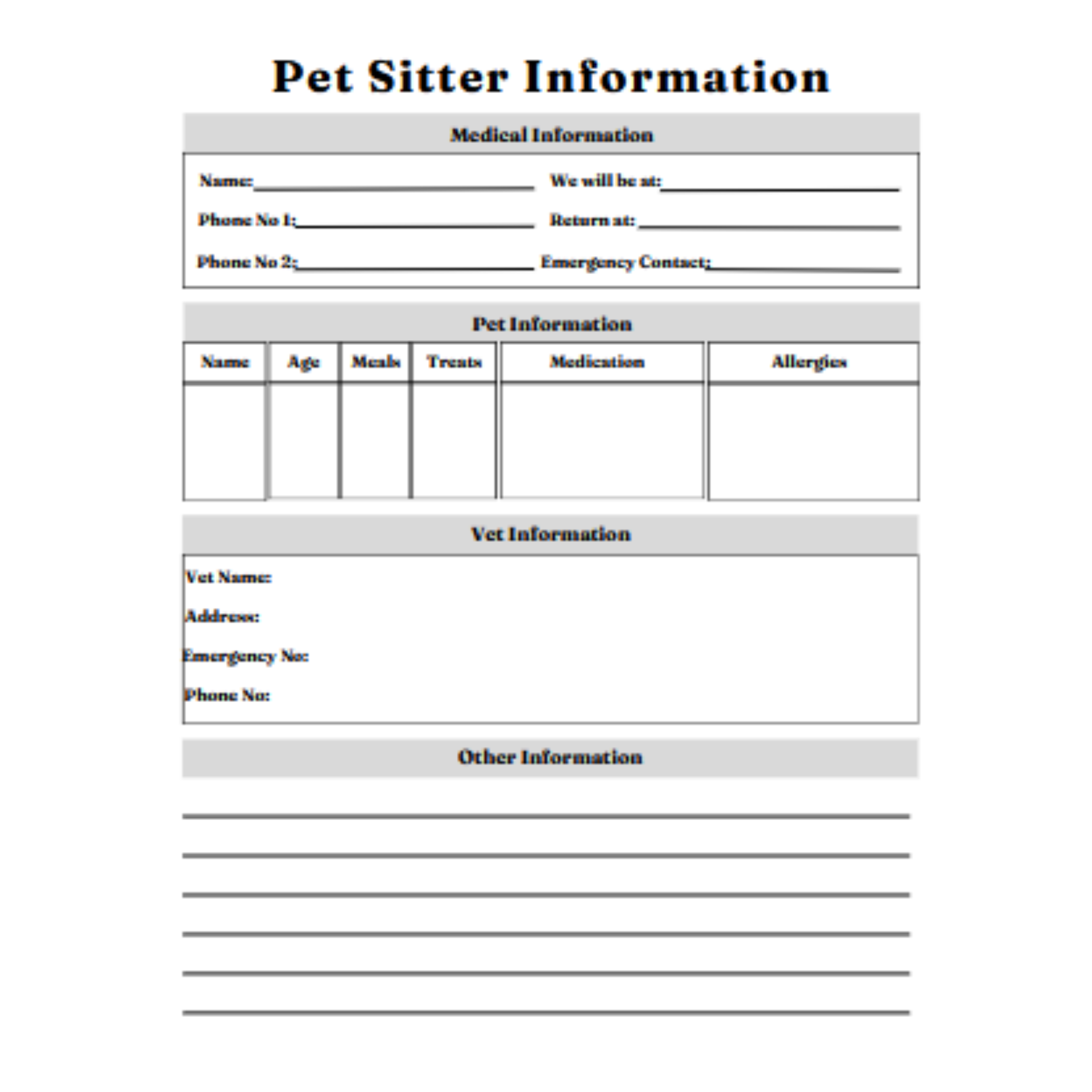 Pet Care Planner Bundle