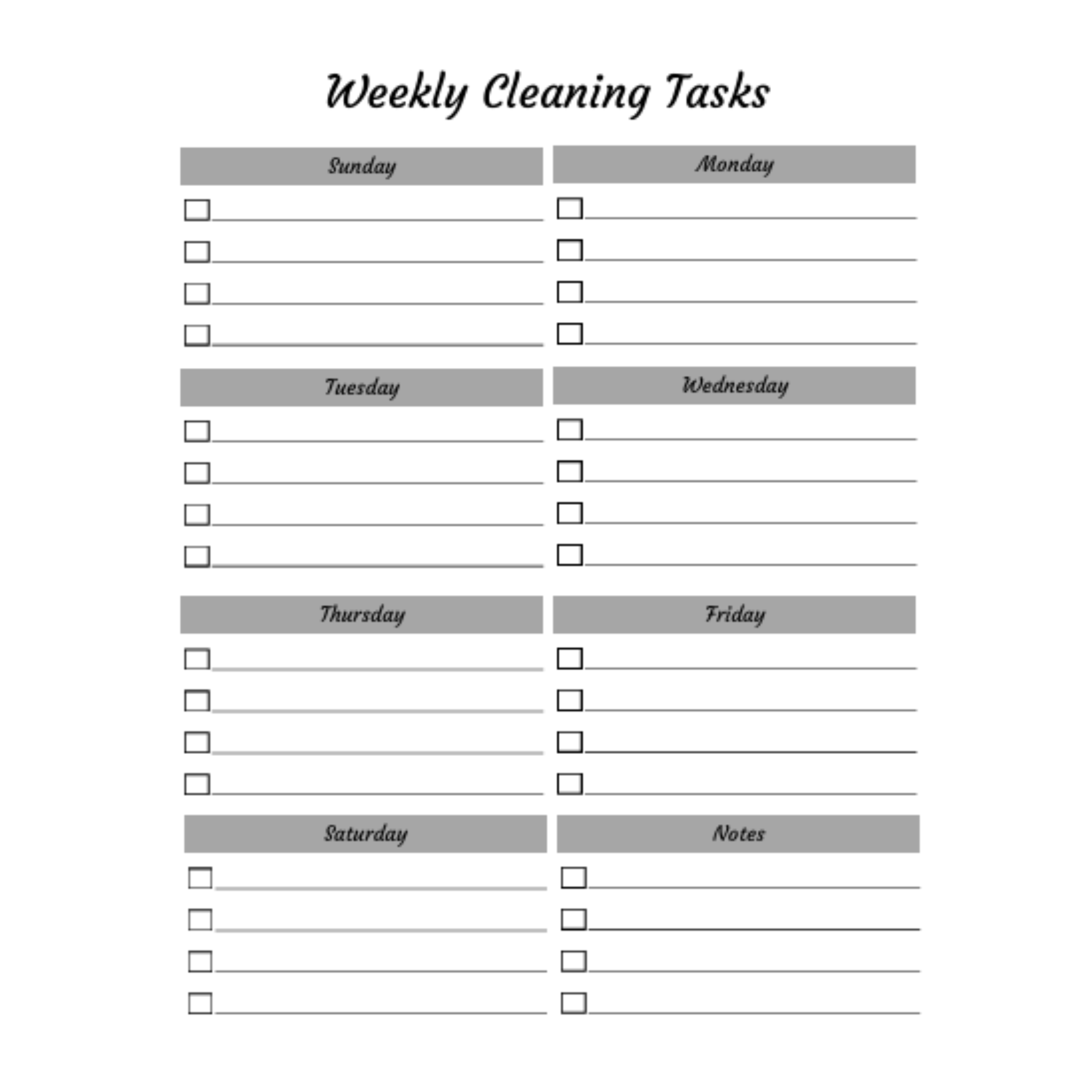 Cleaning Planner Bundle