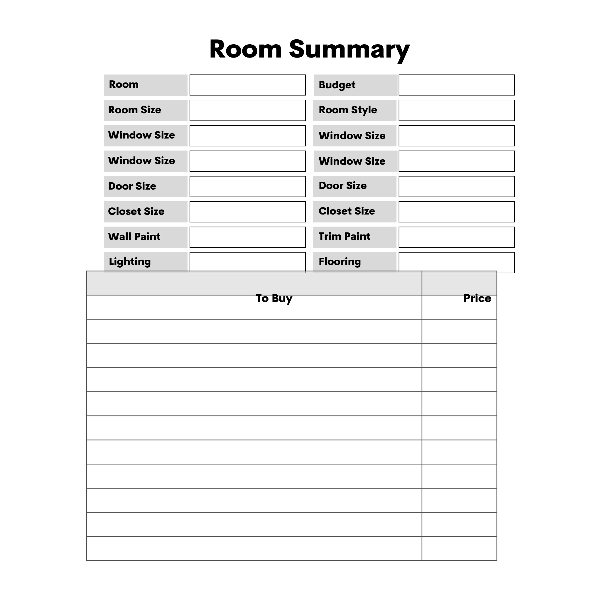 Home Renovation Planner Bundle