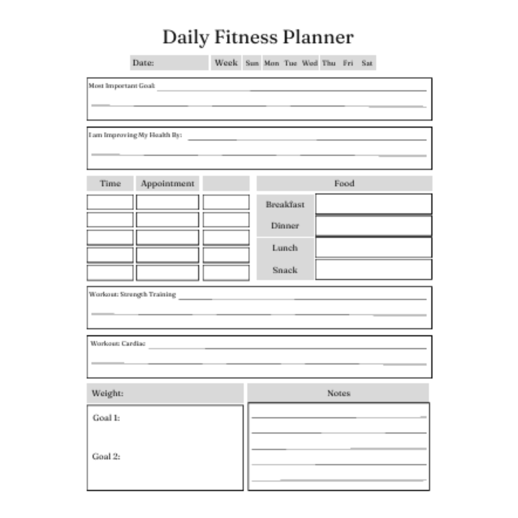 Health and Wellness Planner Bundle