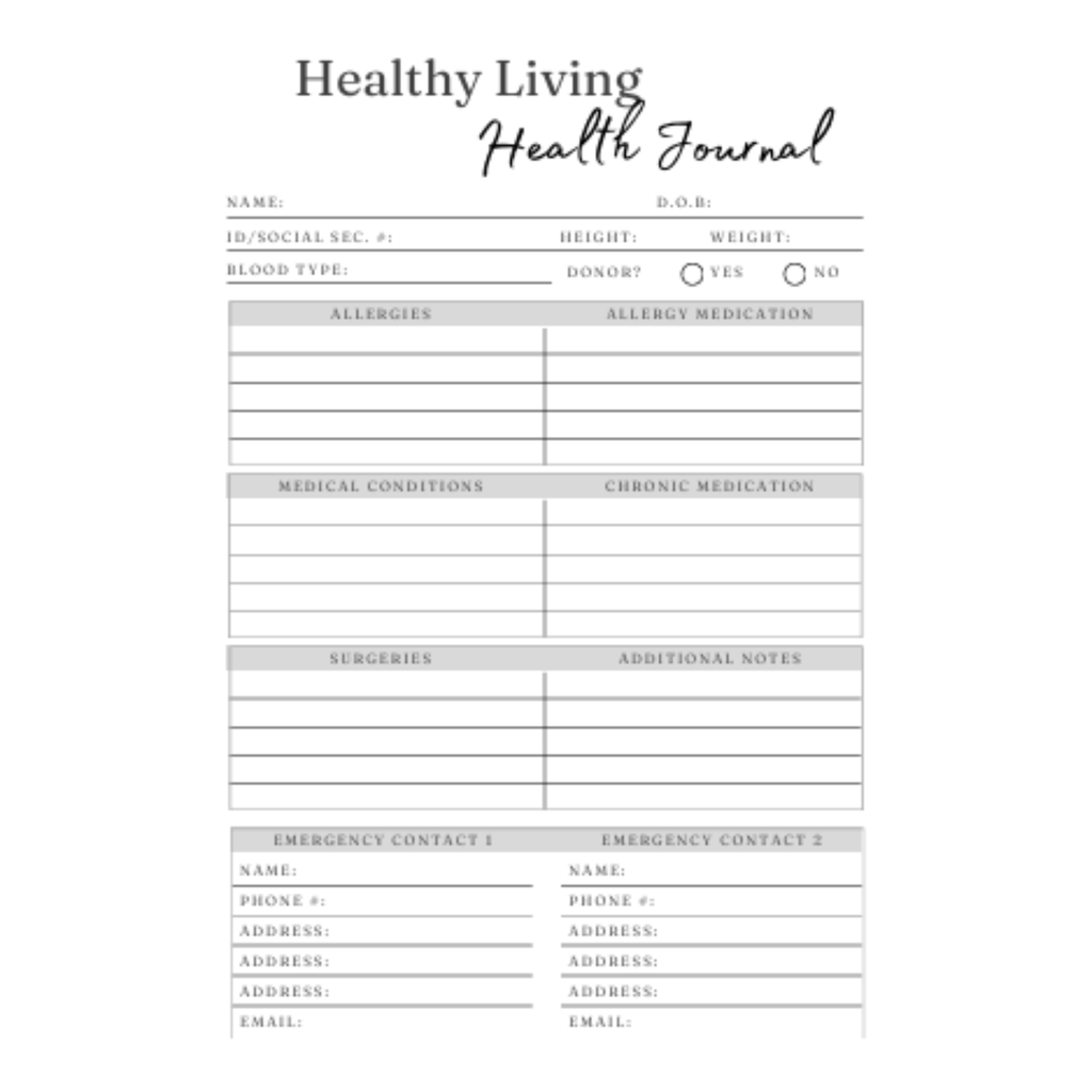 Healthy Living Journal Bundle