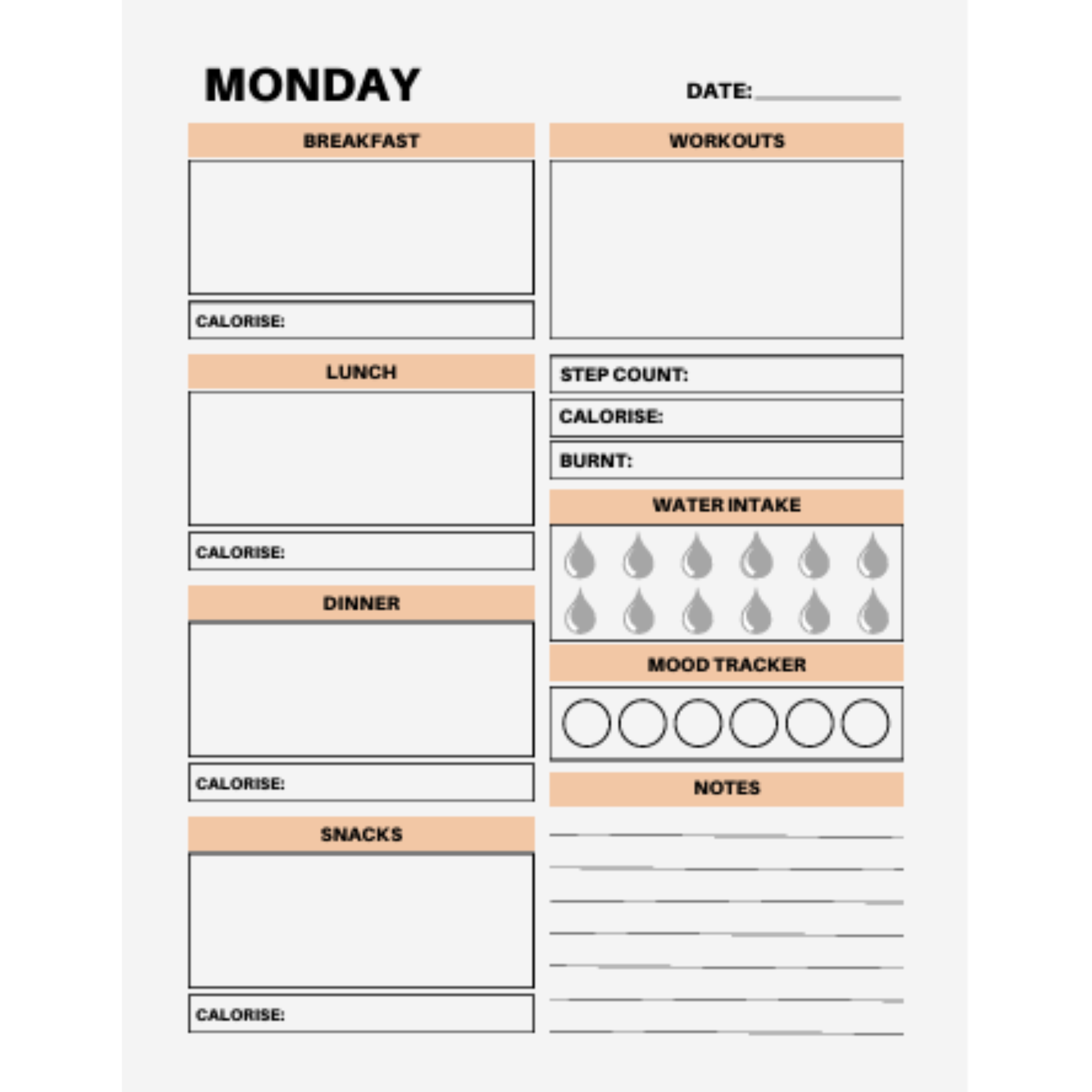 7 Day Food Diary Bundle