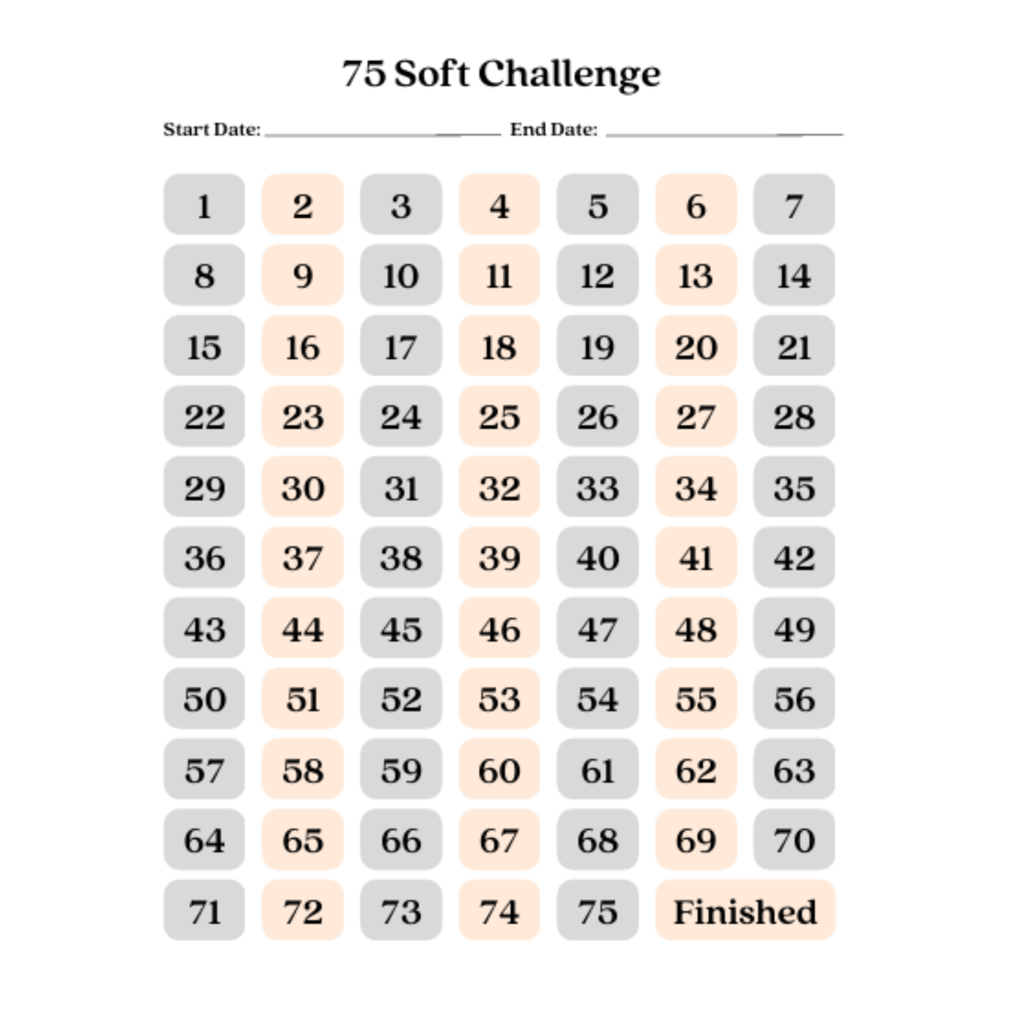 75 Soft Challenge Tracker Bundle