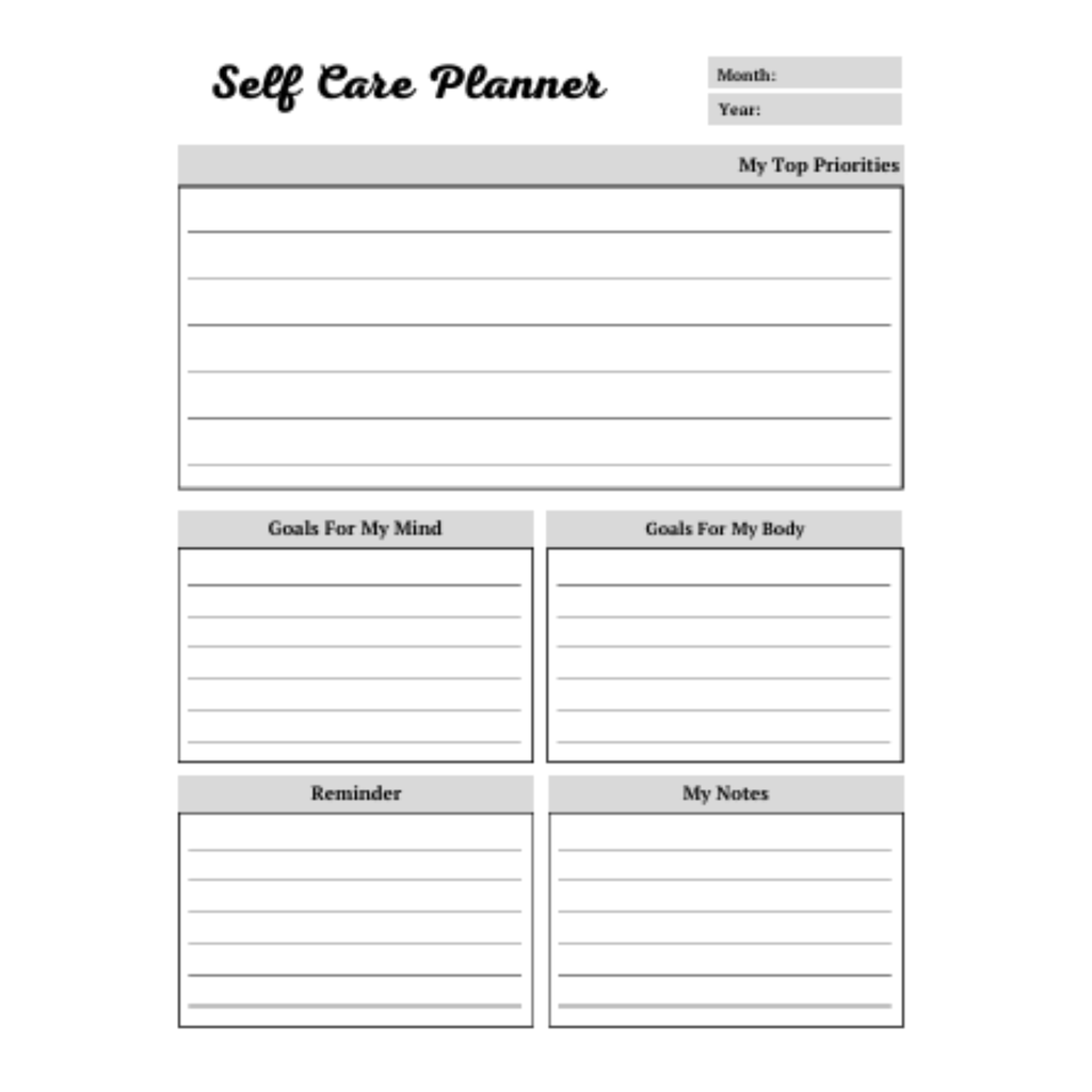 Health & Self Care Planner Bundle