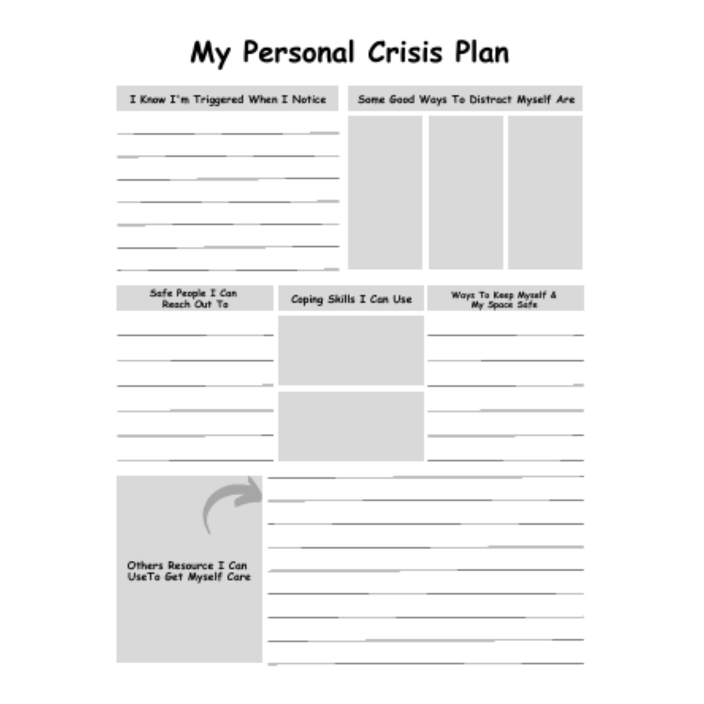 Safety Crisis Plan Journal Bundle