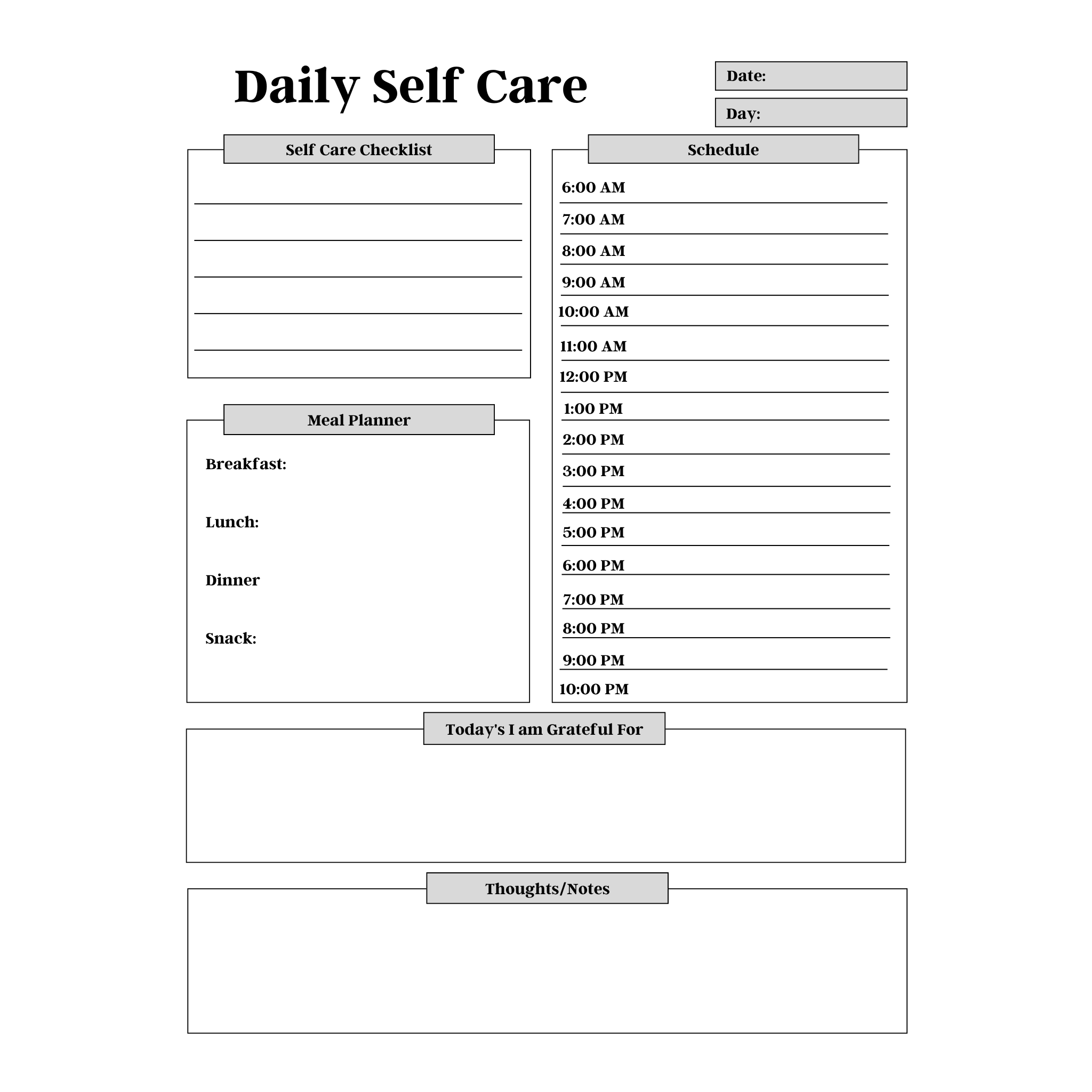Mental Health & Self Care Planner Bundle