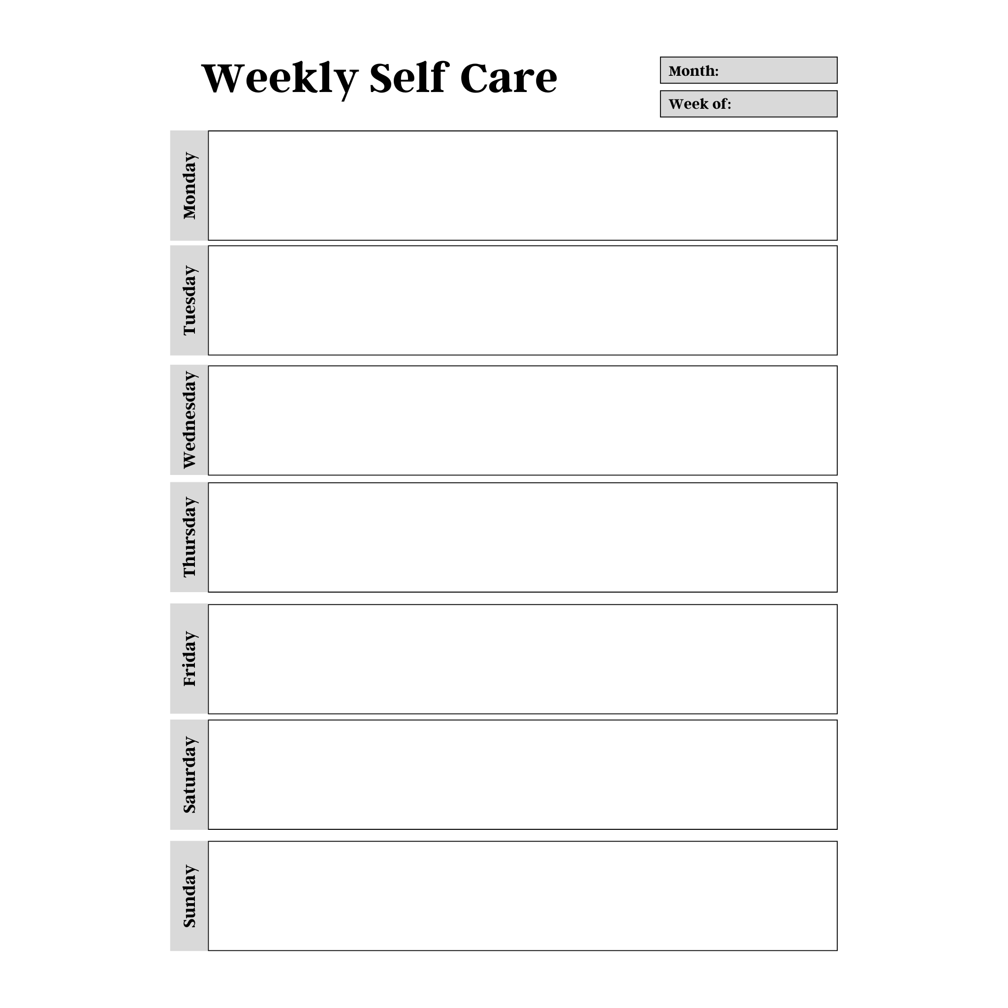 Mental Health & Self Care Planner Bundle