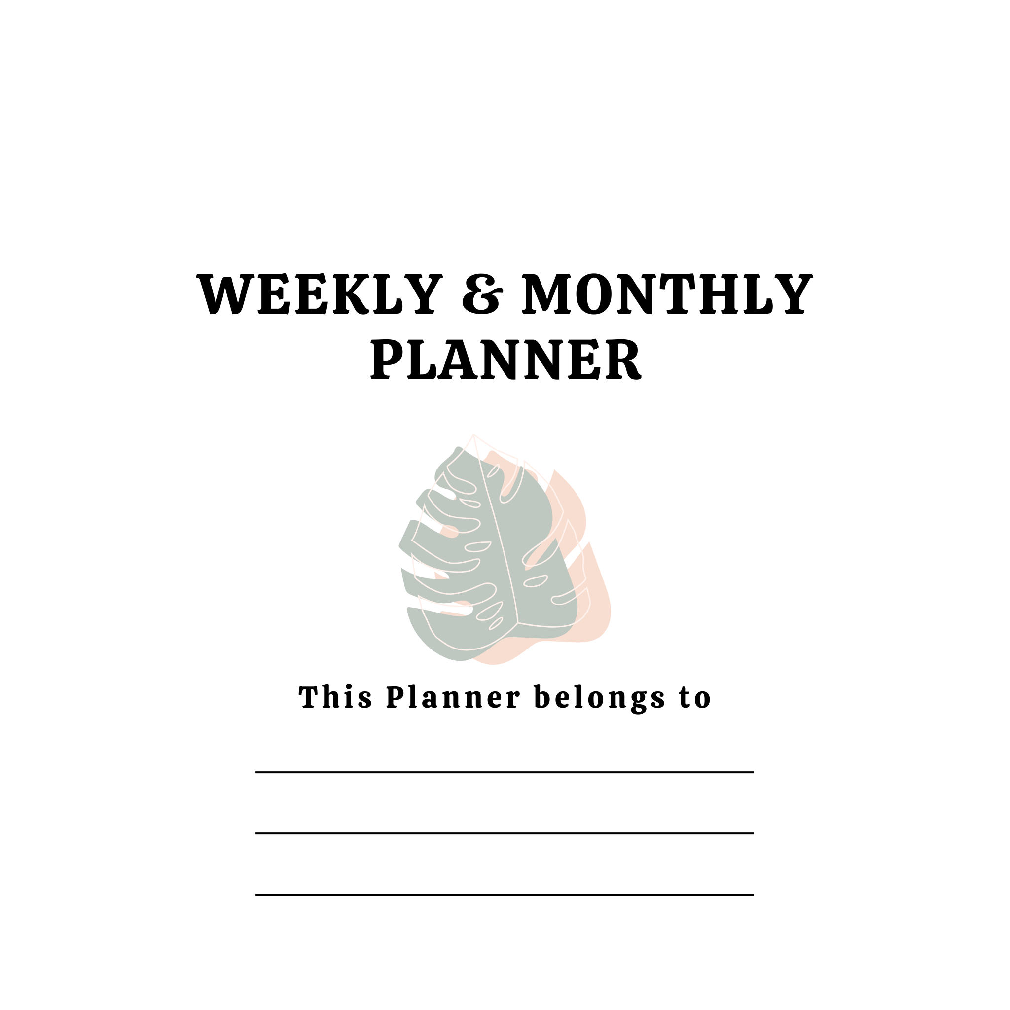 Weekly & Monthly Planner Bundle