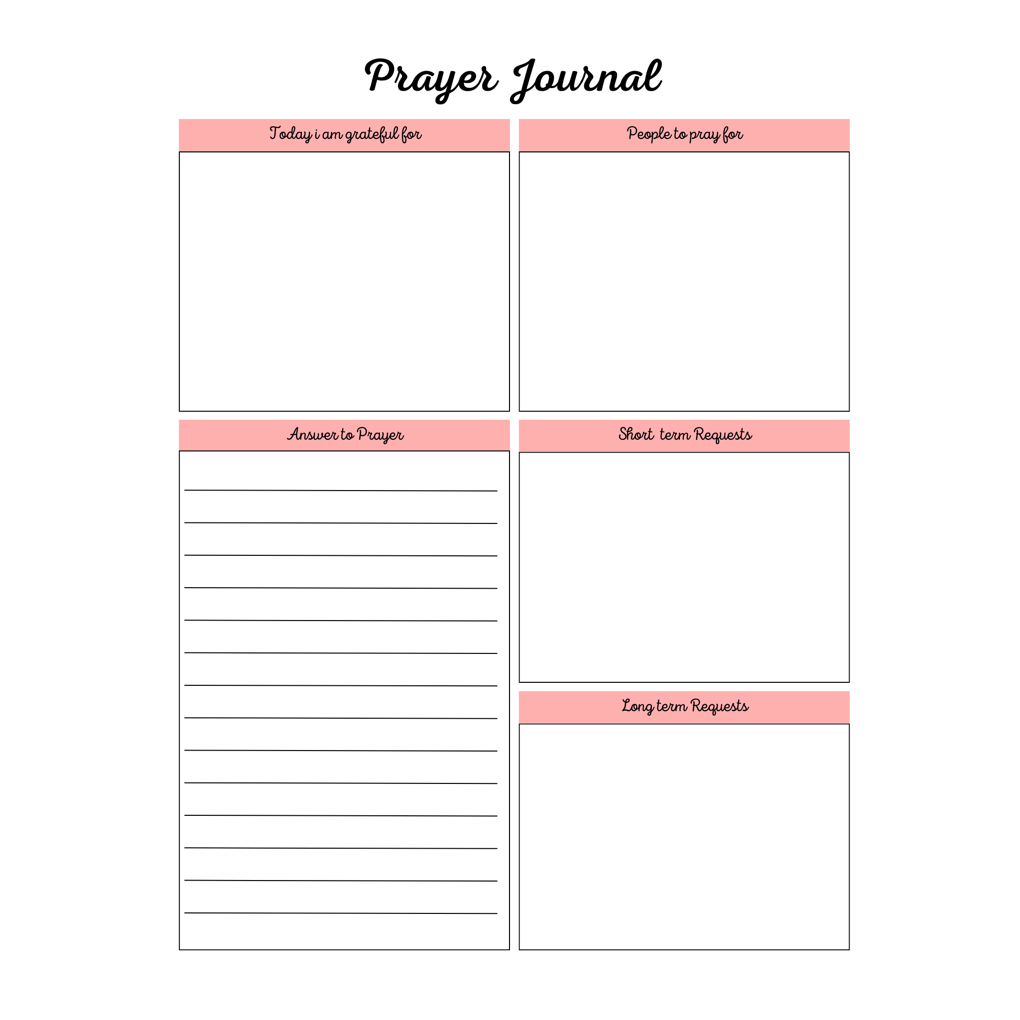 Prayer Journal Bundle