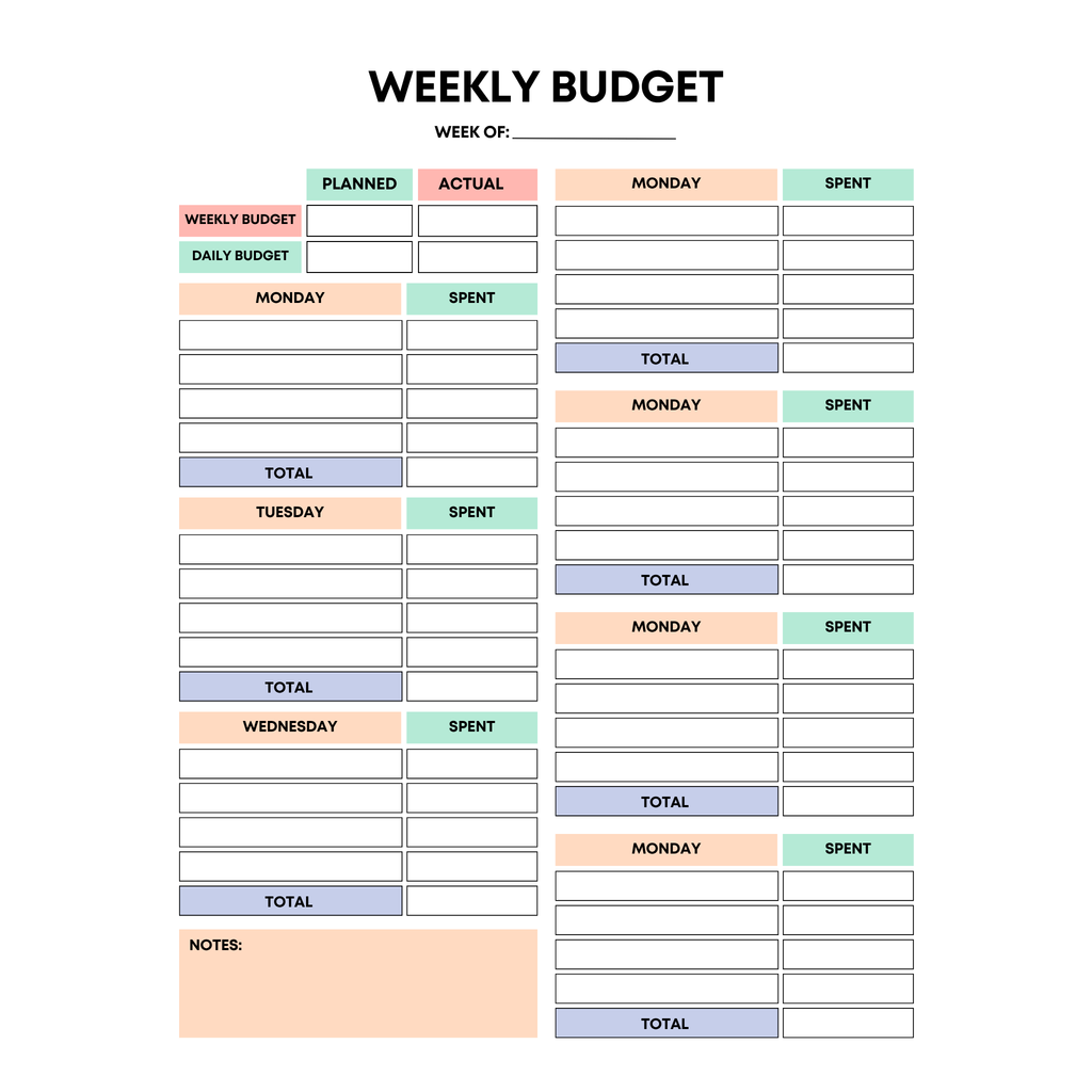 Rainbow Budget Planner Bundle
