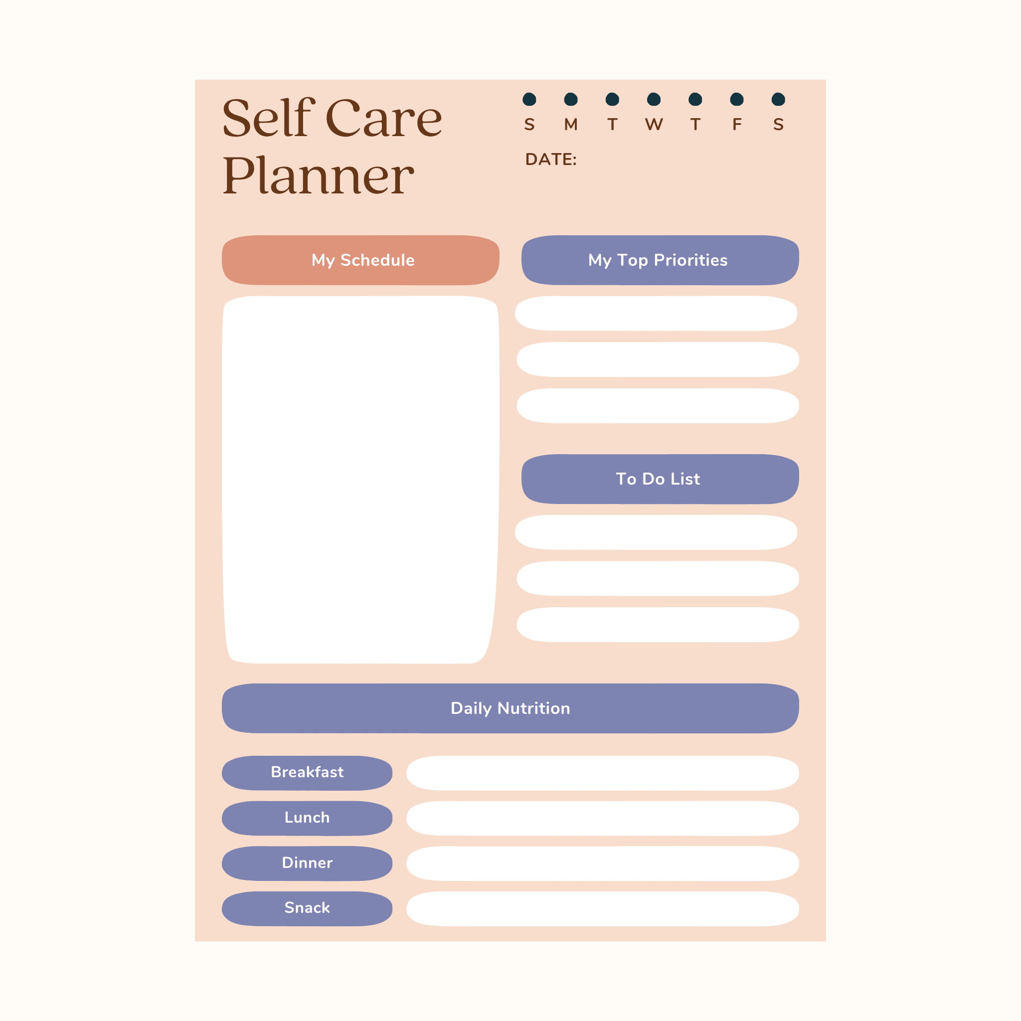 Self Care Planner Bundle