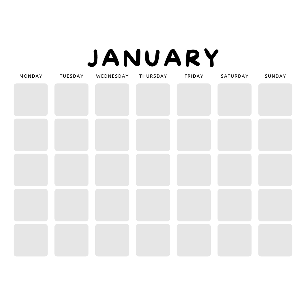 Blank Monthly Calendar Bundle