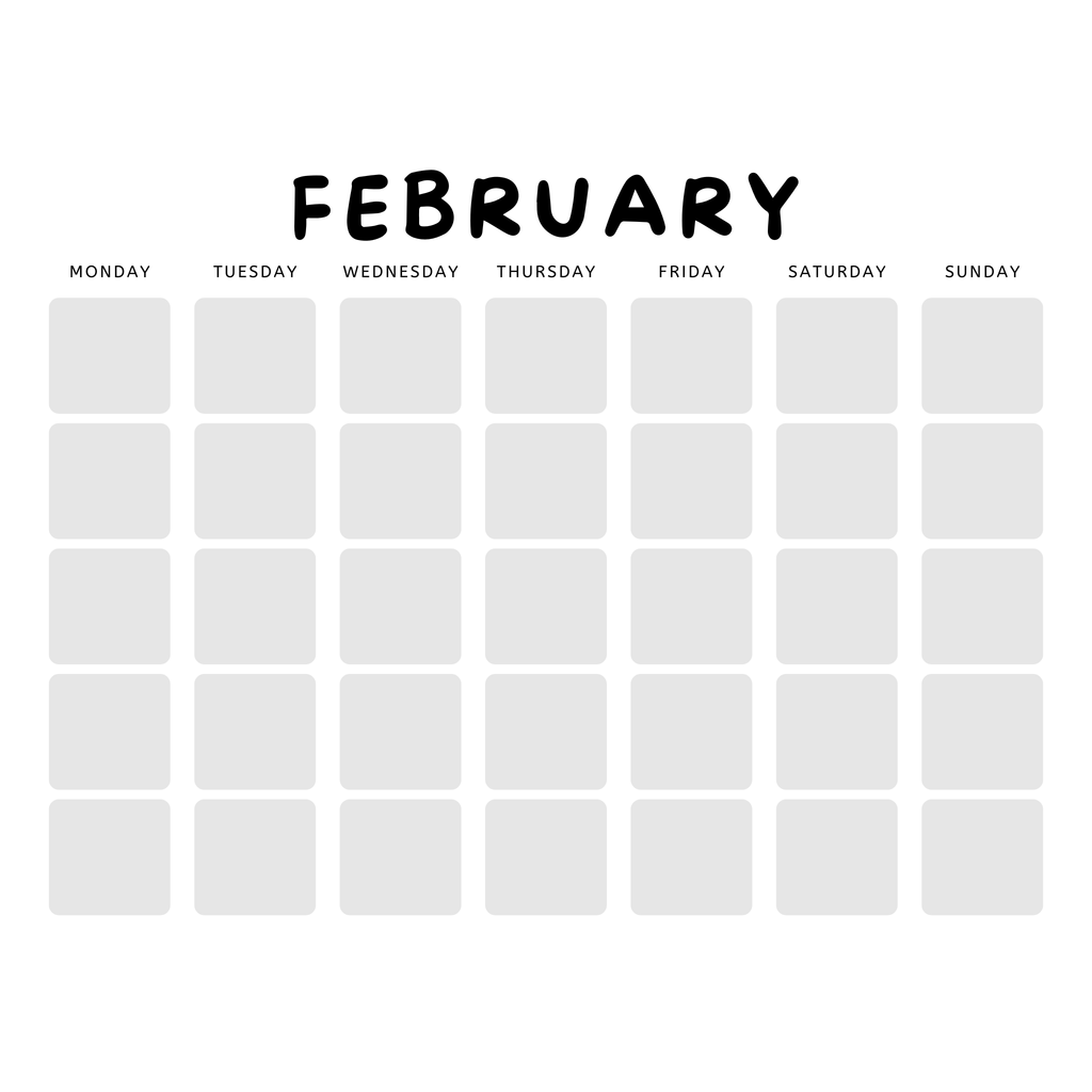 Blank Monthly Calendar Bundle