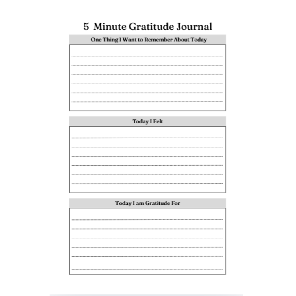 5 Minute Gratitude Journal Bundle