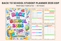 Back to School Student Planner