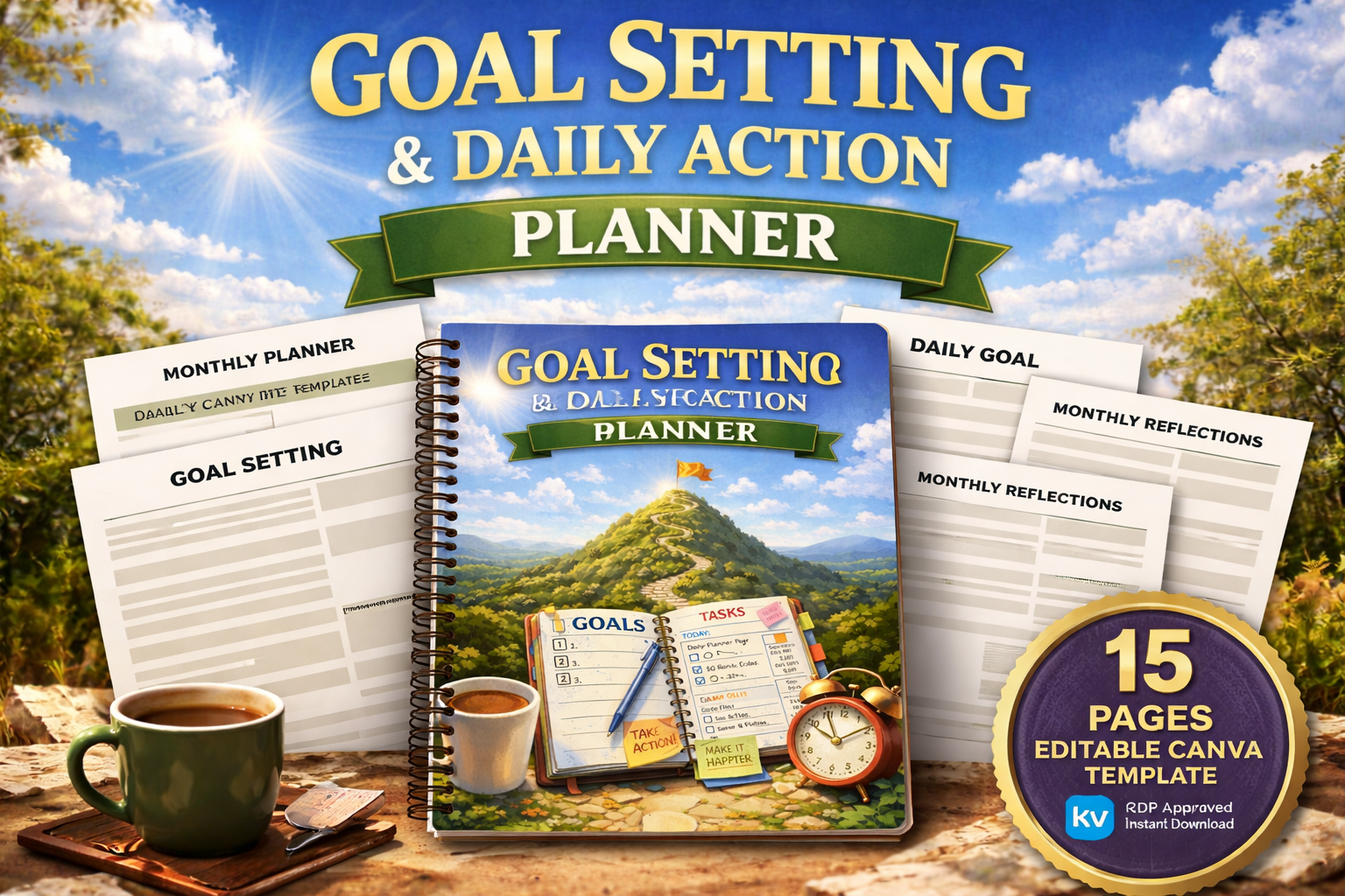 Goal Setting Daily Action Planner