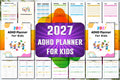 ADHD Planner for Kids cover with printable planner pages