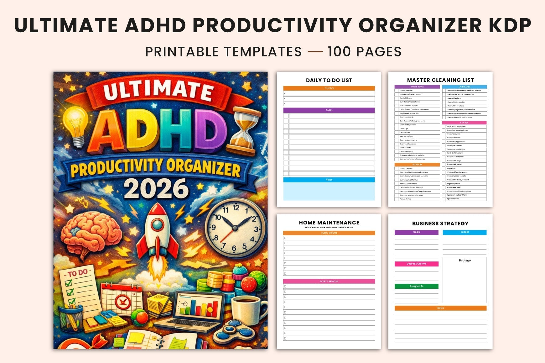 Ultimate ADHD Productivity Planner Cover