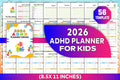 ADHD Planner for Kids printable digital planner cover