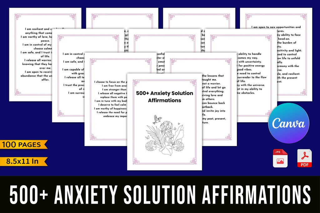 Anxiety Solution Affirmations Planner
