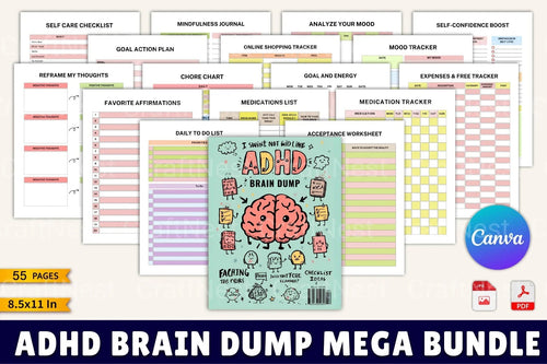ADHD Printable Planner mega guide for productivity and organization