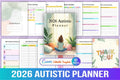 Autistic Planner for Effective Organization printable planner cover with structured planning pages