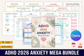 ADHD Printable Planner complete ADHD anxiety guide cover preview