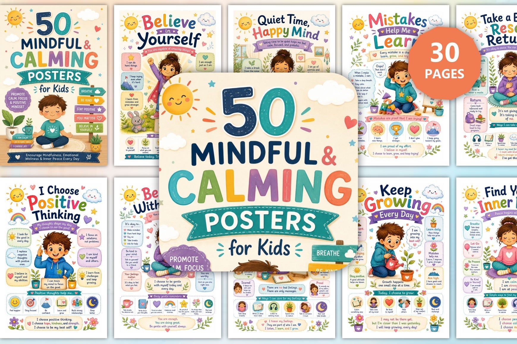 Mindful Calming Posters For Kids