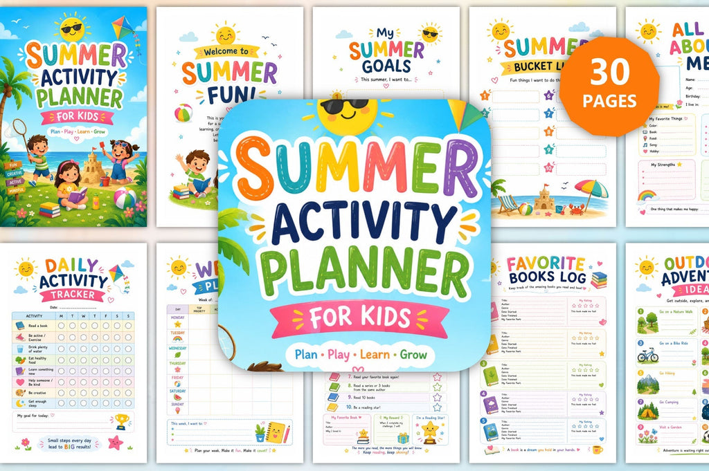 Summer Activity For Kids Planner