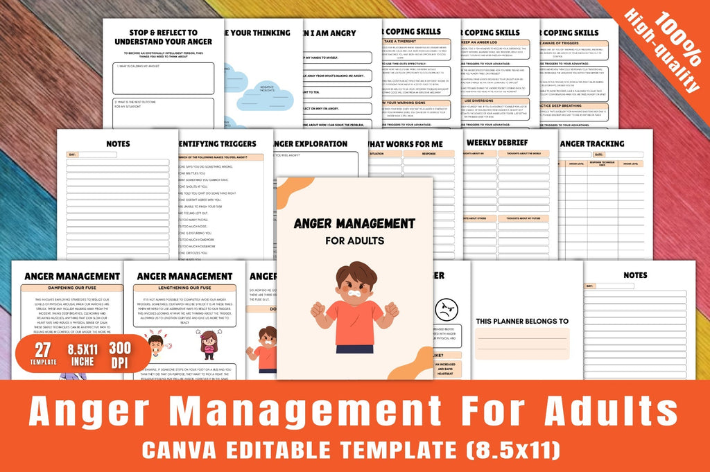 Anger Management Planner for Adults