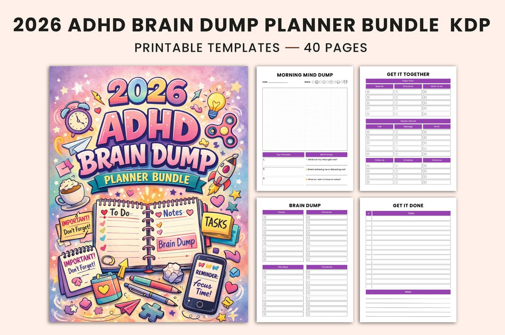 ADHD Brain Dump Planner Cover