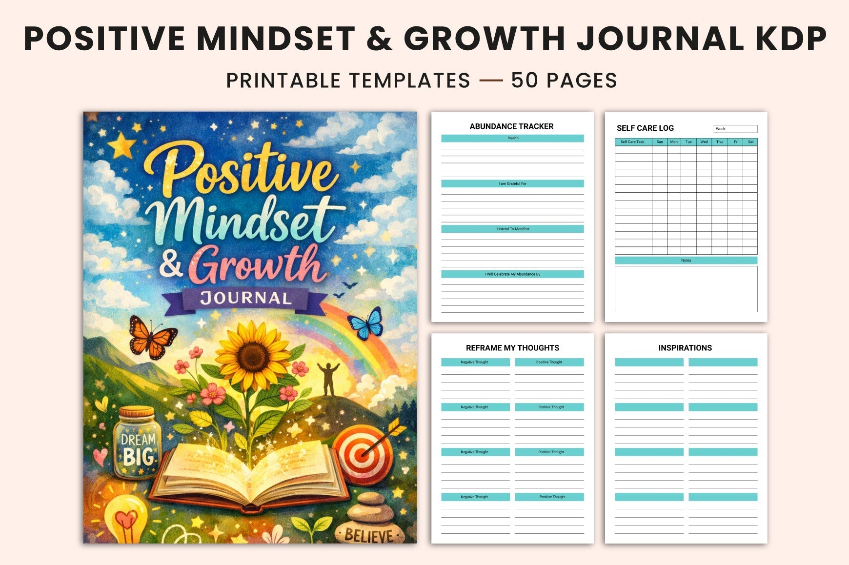 Positive Mindset Growth Journal