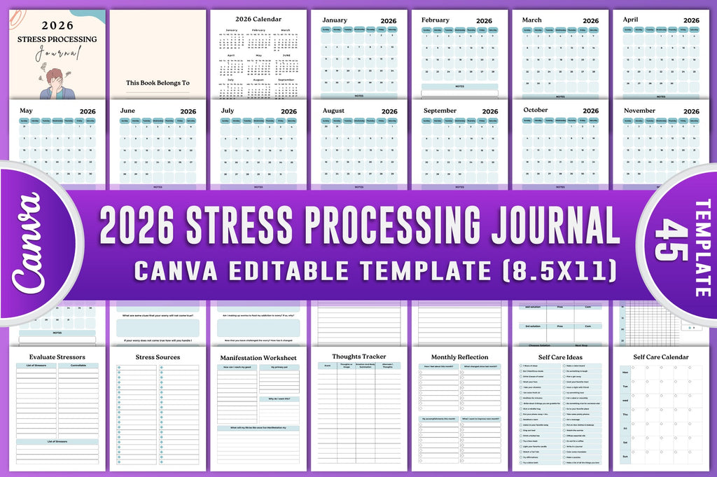 Stress Processing Journal: Enhance Mental Well-being