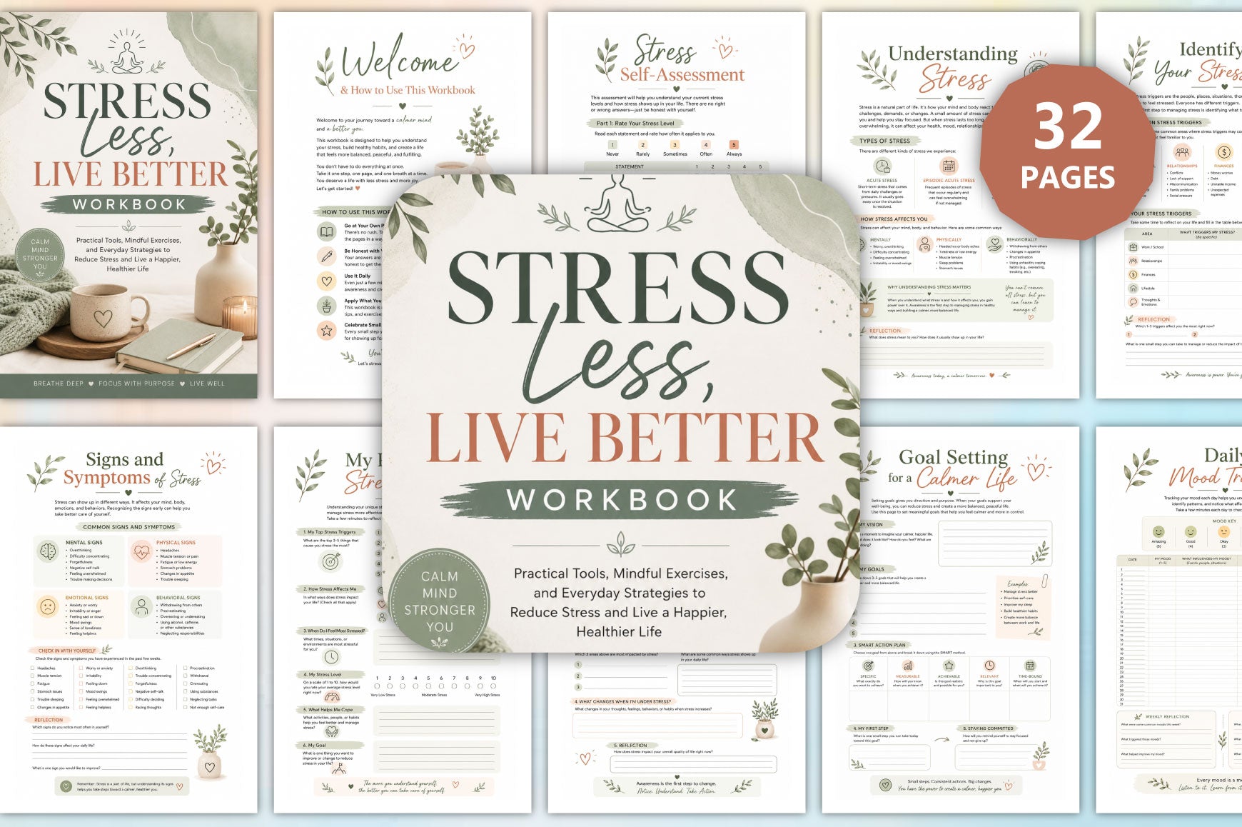 Stress Less Live Better Workbook